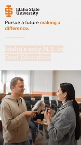 25 reactions | Advance Your Career with ISU's Online M.S. in Deaf Education​. | Idaho State University | Facebook