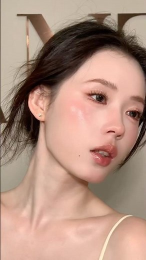 Pink tone glass skin Step By step Make Up tutorial