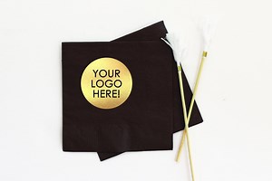 Wedding Logo Beverage Napkins, Corporate Logo Cocktail Napkins, Personalized Wedding Napkins, Corporate Event - Etsy