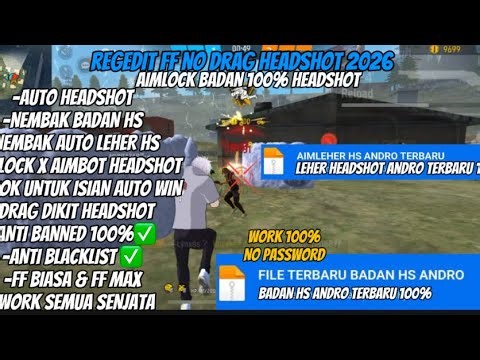 AIMLOCK VIP BRUTAL 100% BADAN HS X LEHER HEADSHOT 100%‼️REGEDIT FF NO DRAG HEADSHOT 2025 ANTI BANNED