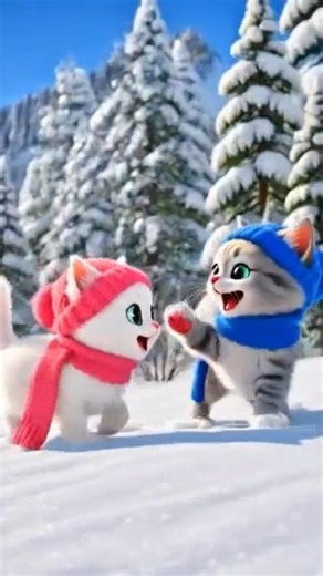 Emily & Nico’s Snowball Fun ❄️🐾 | Cute Winter Adventure for Kids
