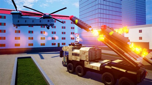 SURFACE TO AIR MISSILE LAUNCH ON LEGO LIKE HELICOPTER! - Brick Rigs Workshop Creations Gameplay