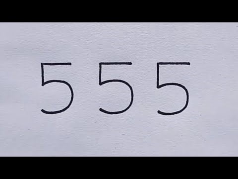 How to Draw Beautiful Lion Drawing From Number 555 | Beginner Tutorial