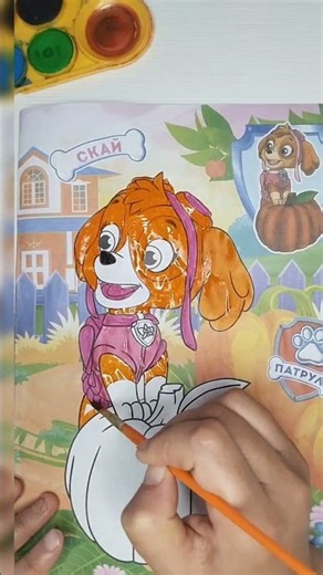 Sky 🩷 Paw Patrol Coloring Page#Coloring#Pages #ASMR #Kids#Coloring# #DrawAndColor #Cartoons#