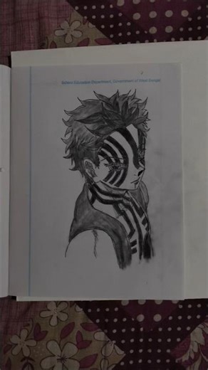 AKAZA 👊🏻 #drawing #animedrawing #anime #art #animeart #sketch #demonslayer #akaza #shorts #trending