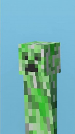 Low Poly vs High Poly Creeper #3d #minecraft