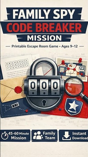 Family Spy Code Breaker Printable Escape Room for Kids#kidsactivities#games#detectivemystery#gaming