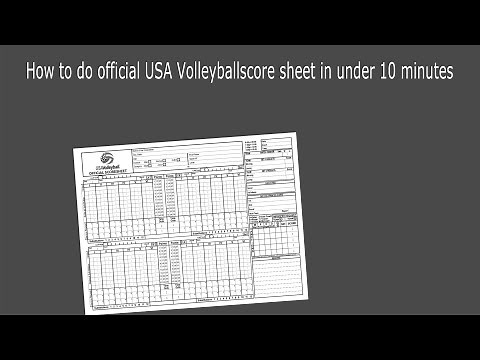 How to do Official Scoresheet for Volleyball in under 10 minutes