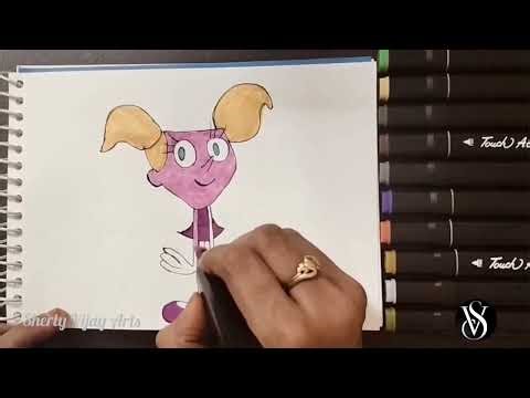 Dexter’s Laboratory Family Drawing | Easy Step by Step Cartoon Characters
