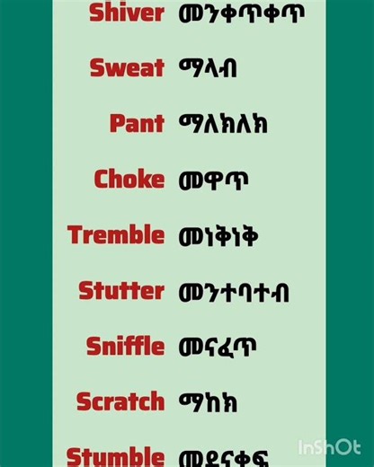 በእንግሊዘኛ ለመናገር መሠረታዊ የሆኑ የቋንቋው ቃላትና ትርጓሜ #english-ethio