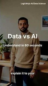 Data Science vs AI in 60 Seconds #ai #artificialintelligence #datascience #logicmojo #aicourses