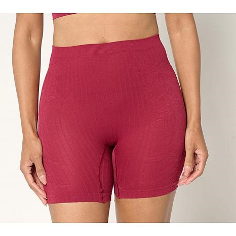 Rhonda Shear 2-pack Seamless Rose Jacquard Longline Short | HSN