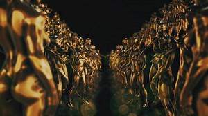 Golden sculptures of human figures, loop video - Free Stock Video