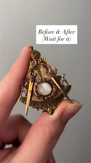 Vintage & Antique Jewelry on Instagram: "A carved moonstone face. 🌝 A diamond and ruby crescent. 🌙 Two antique lives, combined into one celestial ring—crafted to honor the past while creating something entirely new. *NOW SOLD* . . Video by Kelsey . . #antiquejewelry #maninthemoonjewelry #beforeandafterjewelry #moonstonejewelry #conversionjewelry"