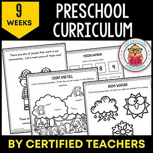 Pre-K Curriculum Pack - 9 Weeks Of Lessons - 465 Pages : Preschool Curriculum