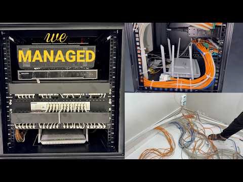 Network Server Rack Installation Cat6 data Cable And Patch Panel Management Tutorial #office #school