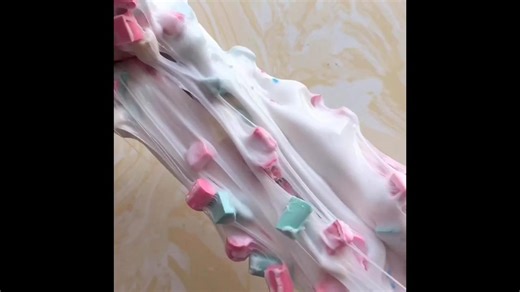 White Soft Slime With Fidgets ASMR