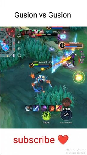 Gusion vs Gusion 👹 #shorts #mobilelegend #gameplay