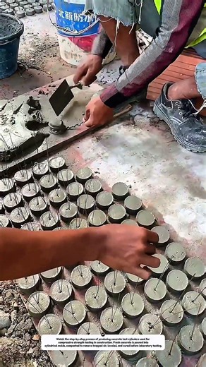 How Concrete Test Cylinders Are Made for Strength Testing | Construction Process