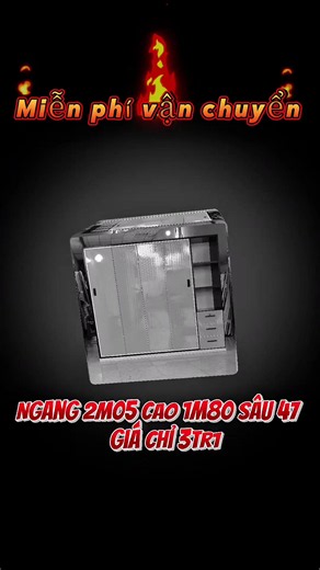 Tủ lùa 4 cánh 1 kệ giá rẻ 3.1 triệu - miễn ship dưới 25km