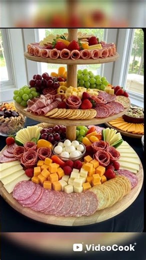 Creative Fruit & Cheese Platter Decorating 🍓🧀✨ #foodshorts #food
