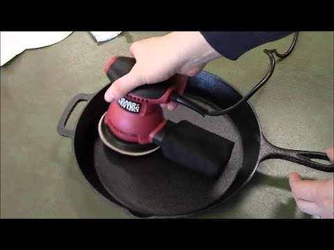 How to fix rough cast iron pan skillet make it super smooth