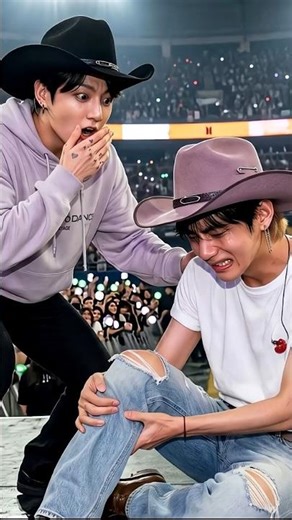 BTS Jungkook’s Panic as Taehyung Collapses! 😱💔 #BTS #Taekook #shorts #concert