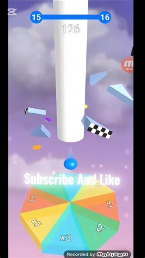 Stack ball Level 16 | Yellow 🟡 to Green 💚 #trending #stackball #viral #gaming #fingergames