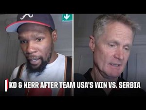 KD calls Team USA the 'BEST TEAM' he's ever been on + Kerr gives credit to Steph Curry 🥇 | ESPN