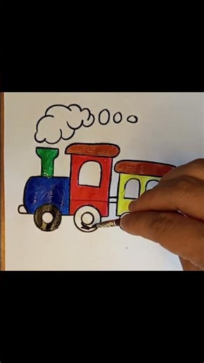 Train Coloring Page for Kids 🚂 #coloringforkids #funforkids