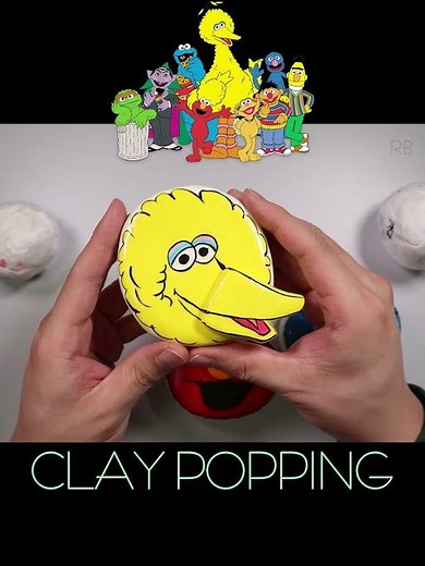 점토부수기 세서미 스트리트 #1 (clay popping Sesame Street) セサミストリート