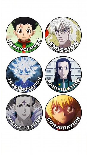 All Nen Types Explained in Hunter x Hunter #hunterxhunter #hxh #anime