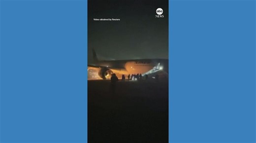 Passengers capture footage inside burning Japan Airlines plane