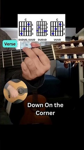 Down On the Corner CCR Guitar Tutorial