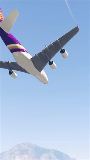 A380 Plane Flying on low altitude due to engines fault - GTA 5 #shorts #gta5