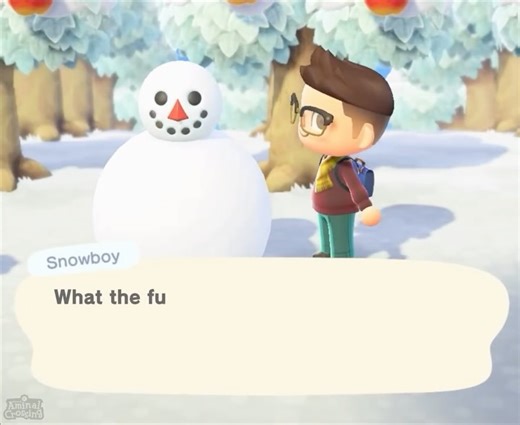 aminal crossing 🎈 on Instagram: "first snowman of the season ☃️ #animalcrossing #aminalcrossing #acnh"