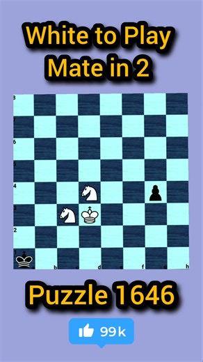 Instant Mate in 2 – Most Players Fail #chess #puzzle