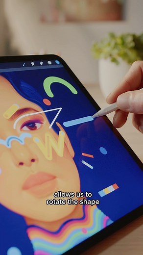 Procreate on Instagram: "QuickShape is your friend when it’s time to cut shapes. Learn all about it 💃 #Procreate"