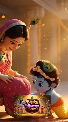 Little Krishna Gets Angry 😂 | Radhika Gori Se | Cute Animated Bhajan Story😍