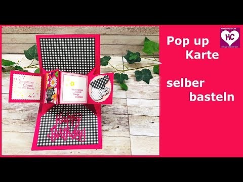 Pop Up Panel-Karte basteln, Anleitung