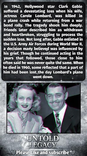 Clark Gable’s Greatest Loss Was Carole Lombard 💔