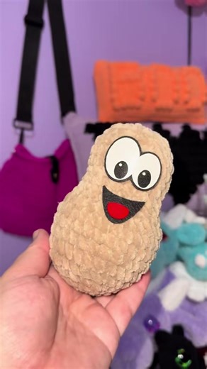Just learning to crochet & need a super beginner friendly pattern or need a quick market make? The Peanut Plushie is the perfect choice! Pattern by Me 🥜 #crochetingwithhudson #peanutplushie #peanut #crochetpeanut #crochet