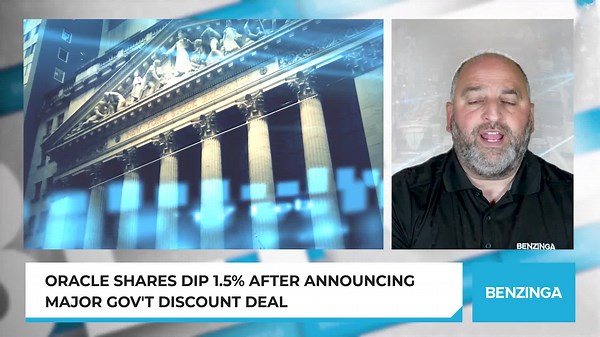 Oracle Shares Dip 1.5% After Announcing Major Gov't Discount Deal