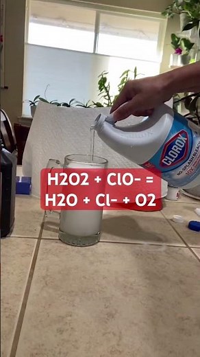 Making oxygen from hydrogen peroxide and bleach