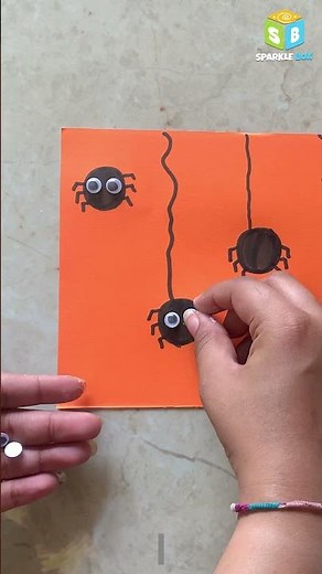 DIY Fun Spider Drawing | Fun DIYs and Crafts | Easy DIY Paper Card | Art and Craft | Sparkle Box