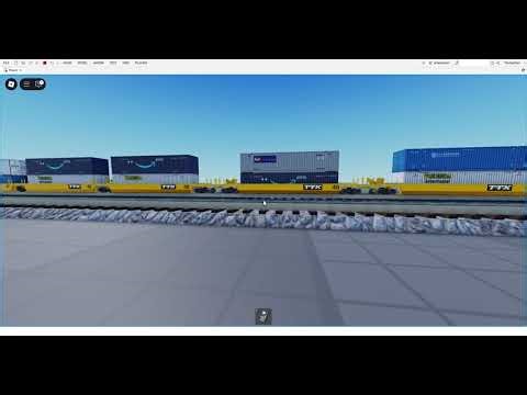 BNSF Freight Train with lot of FedEx and J.B. Hunt intermodal containers YRC Freight and more