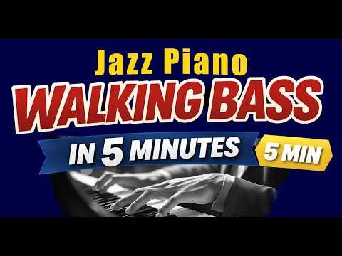 How Jazz Pianists Build Walking Bass Lines Piano Lesson – 5 Minutes
