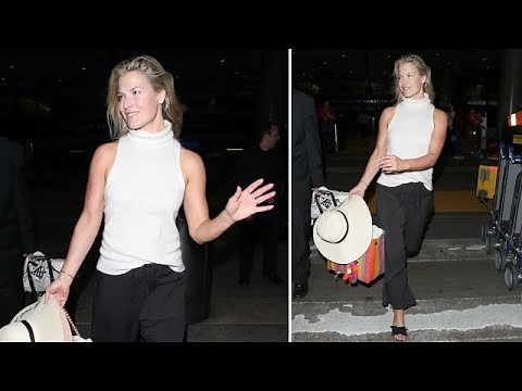Ali Larter Returns From Cabo Looking Red Hot In Her Black And White Ensemble