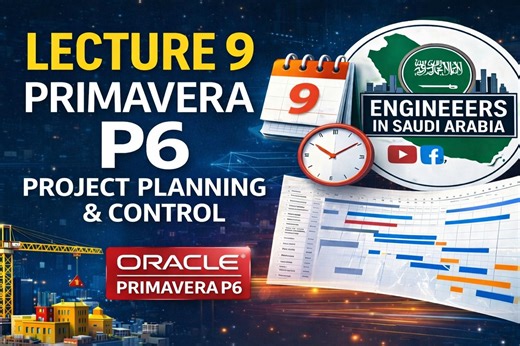Lecture 9 Primavera P6 Project Planning & Control Full Lecture Uploaded on Youtube Channel Link Available in the Comment Section Please like and Share with Your friends #primavera #engineer #engineering | Engineers in Saudi Arabia