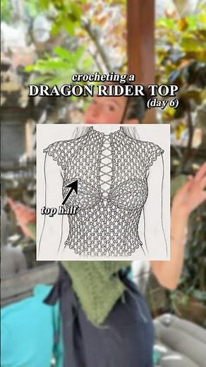 Crocheting a Dragon Rider Top (day 6)